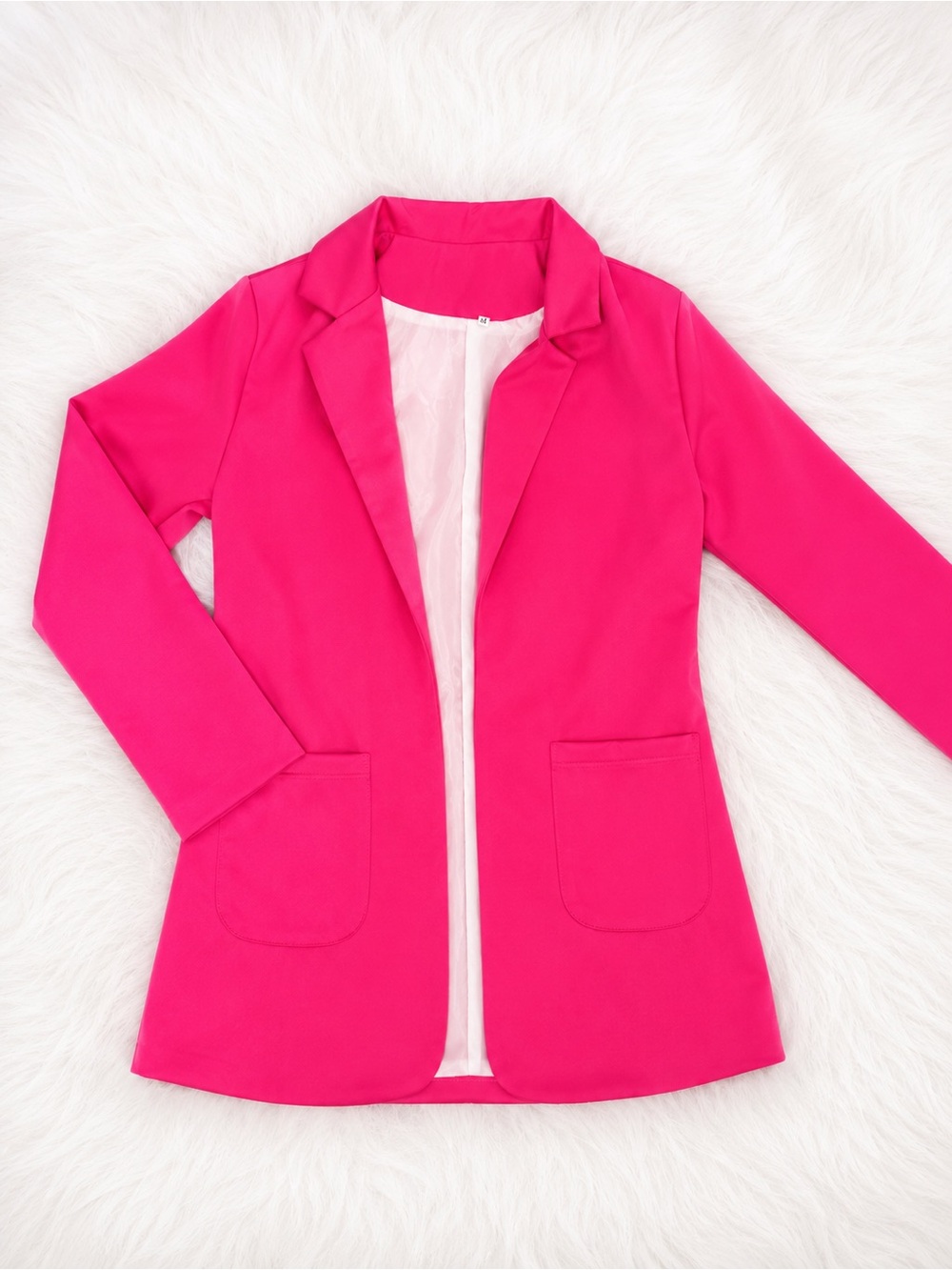 Hot Pink Blazer Jacket Size Medium Barbiecore Office Chic Statement Layer